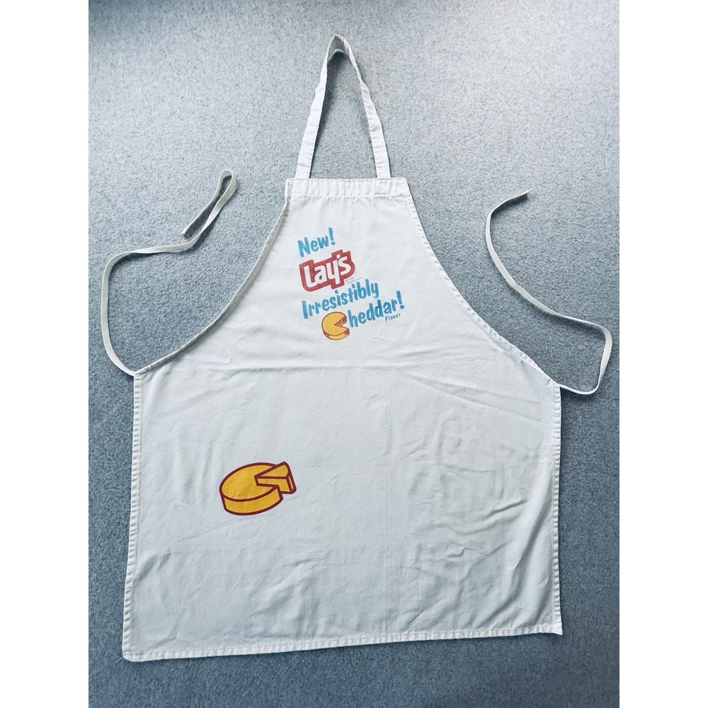 Vintage 1980s Lay's Potato Chips Apron - Rare Irresistibly Cheddar Advertising